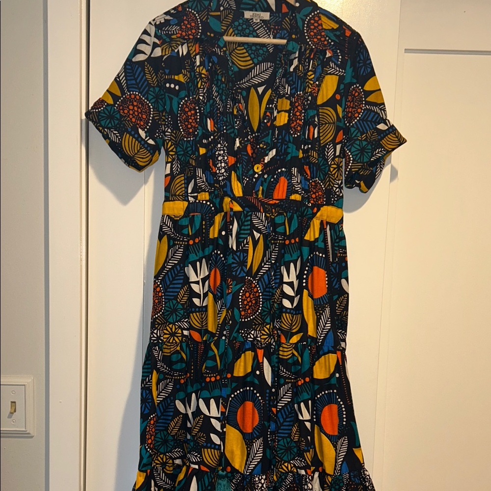 Kemi Telford Ecclectic Drawstring Statement Dress